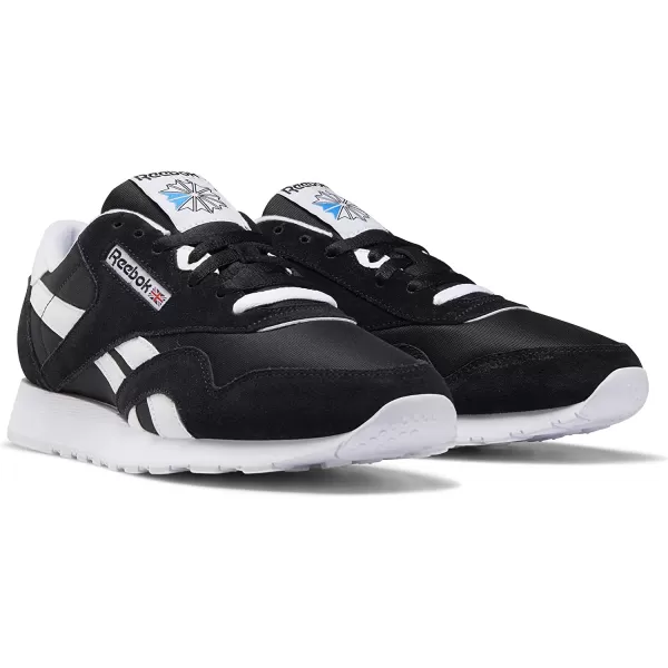 imageReebok Mens Classic Nylon SneakerBlackBlackWhite