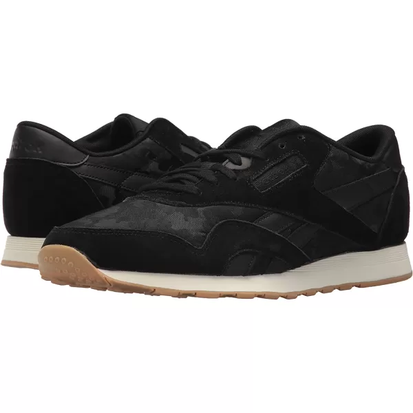 imageReebok Mens Classic Nylon SneakerBlackChalk