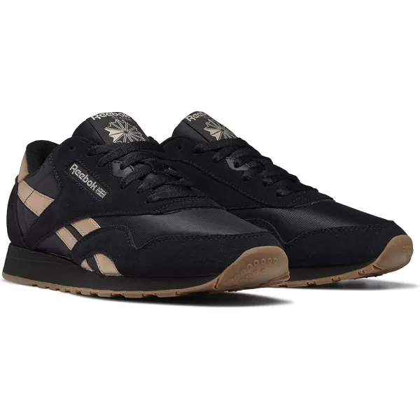 imageReebok Mens Classic Nylon SneakerBlackGolden Bronze