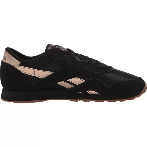 imageReebok Mens Classic Nylon SneakerBlackGolden Bronze