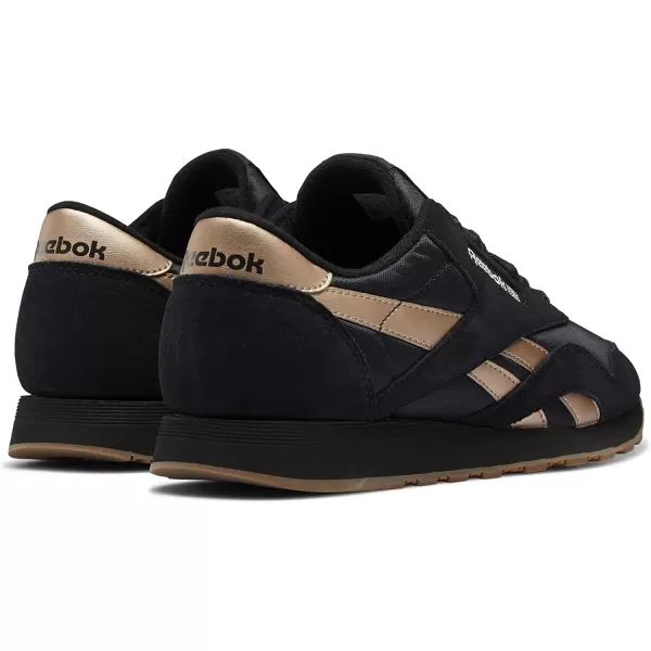 imageReebok Mens Classic Nylon SneakerBlackGolden Bronze