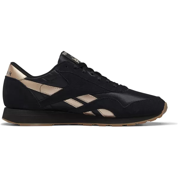 imageReebok Mens Classic Nylon SneakerBlackGolden Bronze