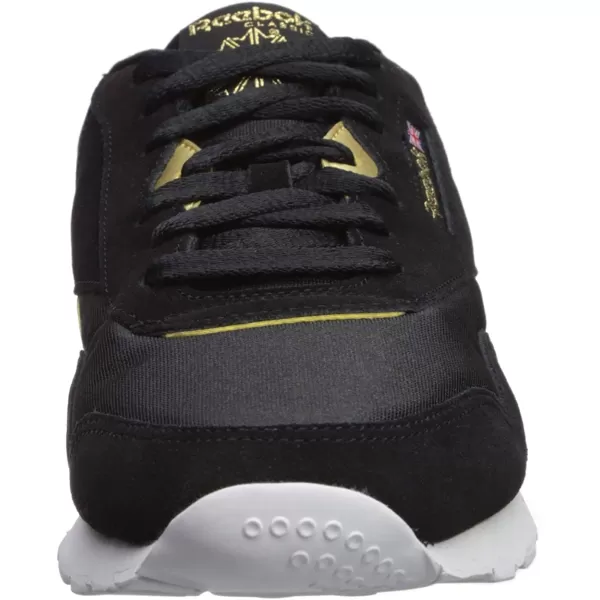 imageReebok Mens Classic Nylon SneakerBlackMatte GoldWhite