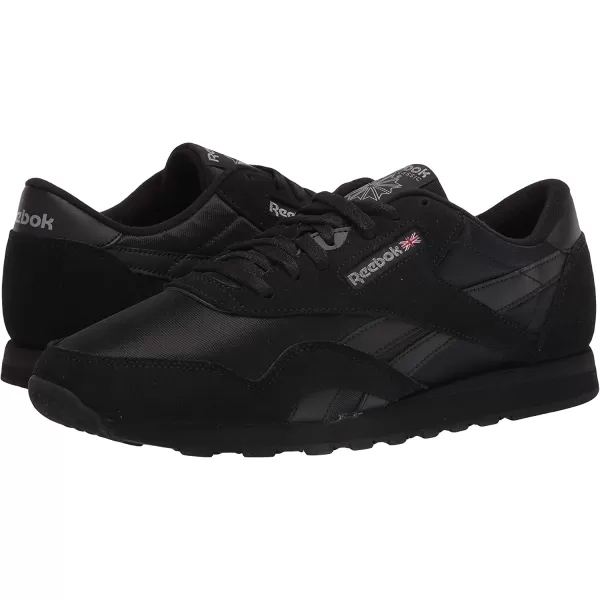 imageReebok Mens Classic Nylon SneakerBlackPure Grey