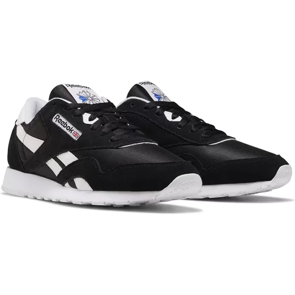 imageReebok Mens Classic Nylon SneakerBlackWhiteBlack