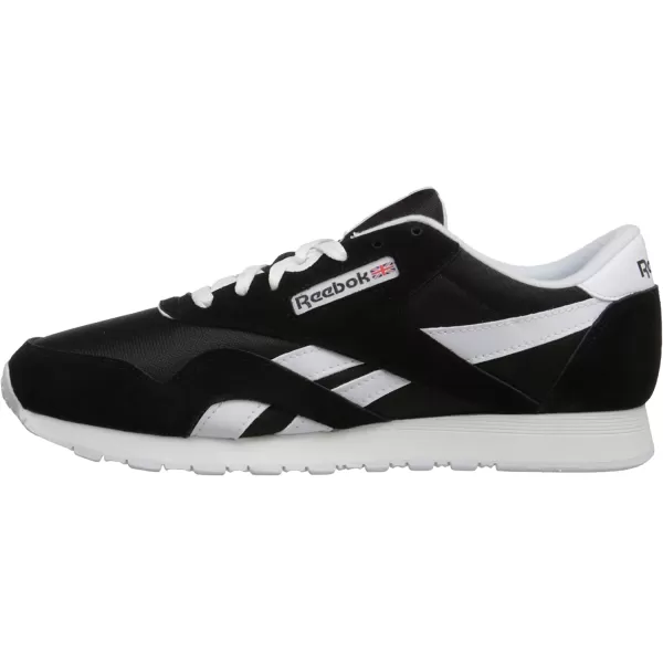 imageReebok Mens Classic Nylon SneakerBlackWhiteBlack