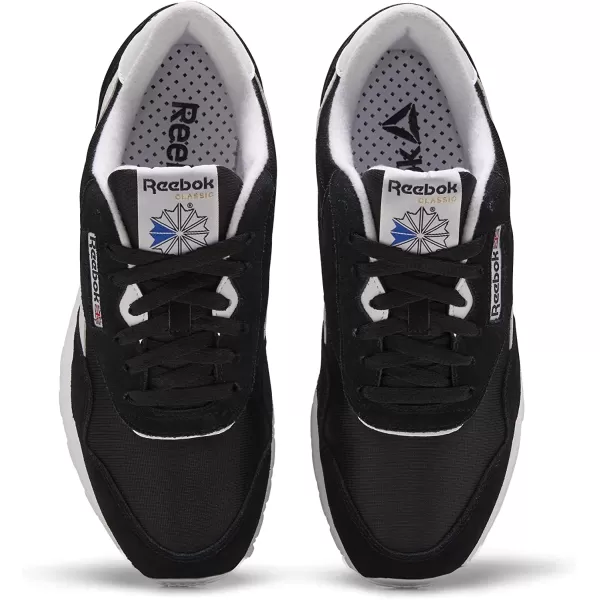 imageReebok Mens Classic Nylon SneakerBlackWhiteBlack