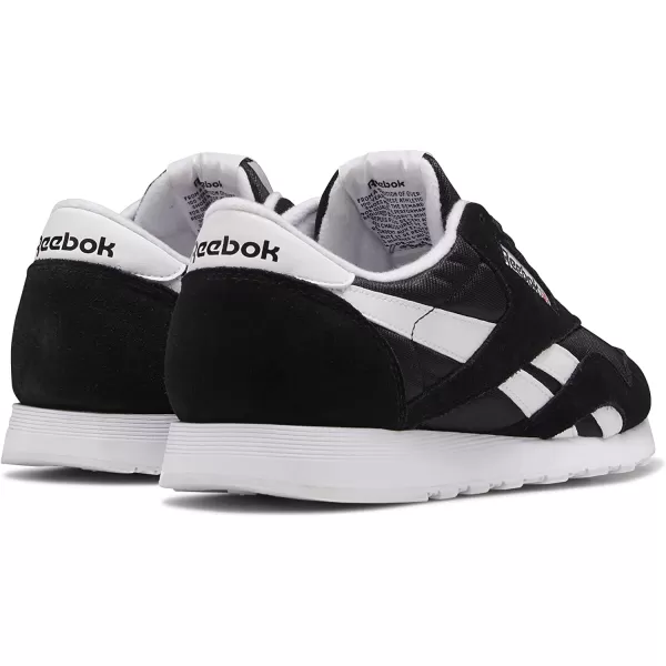 imageReebok Mens Classic Nylon SneakerBlackWhiteBlack