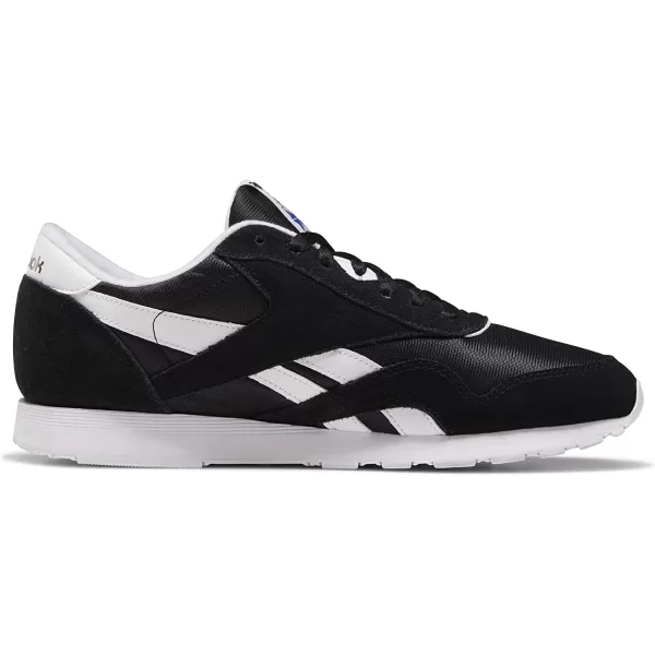 imageReebok Mens Classic Nylon SneakerBlackWhiteBlack