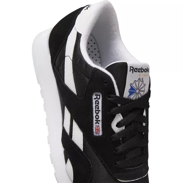 imageReebok Mens Classic Nylon SneakerBlackWhiteBlack