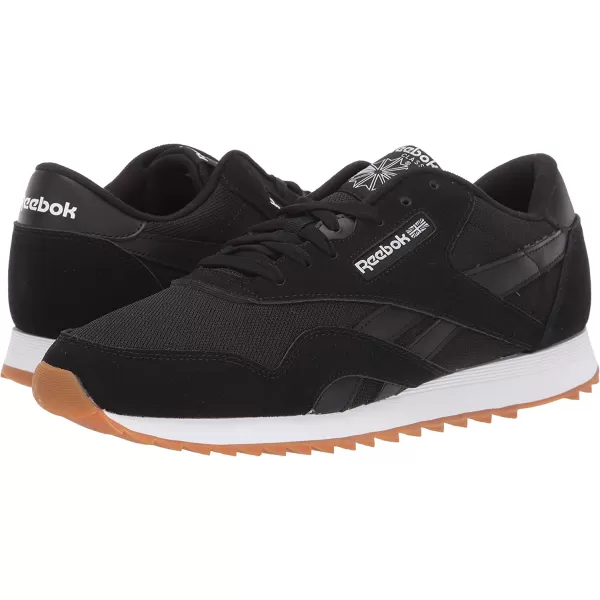 imageReebok Mens Classic Nylon SneakerBlackWhiteGreyGum