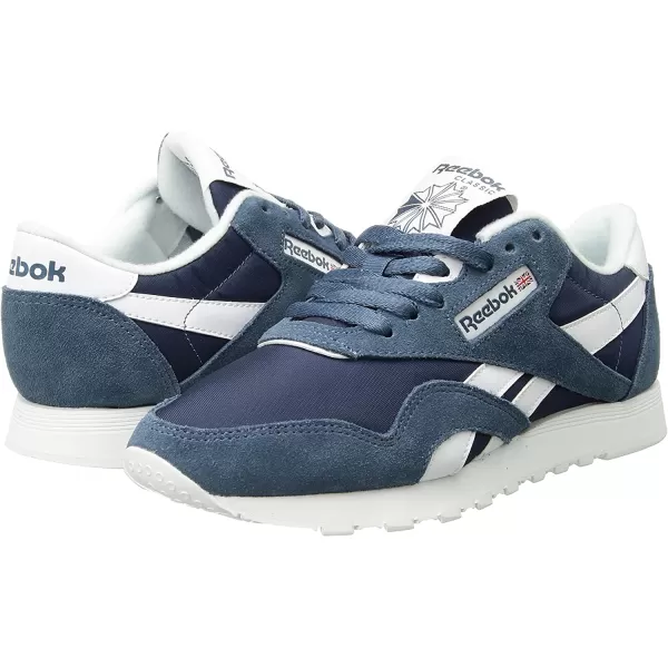 imageReebok Mens Classic Nylon SneakerBrave BlueWhite