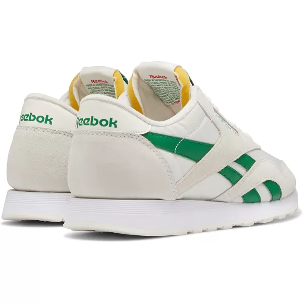 imageReebok Mens Classic Nylon SneakerChalkGlen GreenWhite