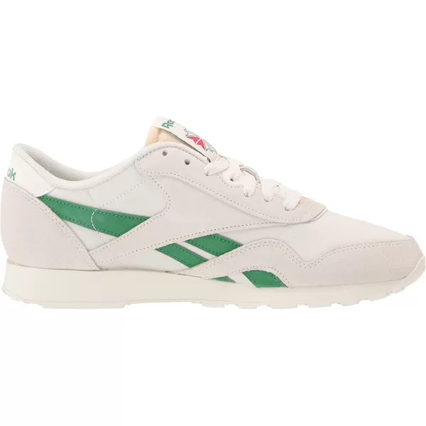 imageReebok Mens Classic Nylon SneakerChalkGlen GreenWhite