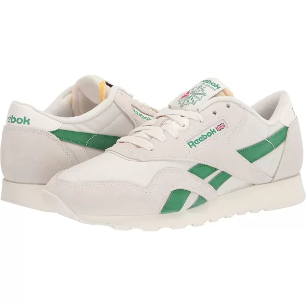 imageReebok Mens Classic Nylon SneakerChalkGlen GreenWhite