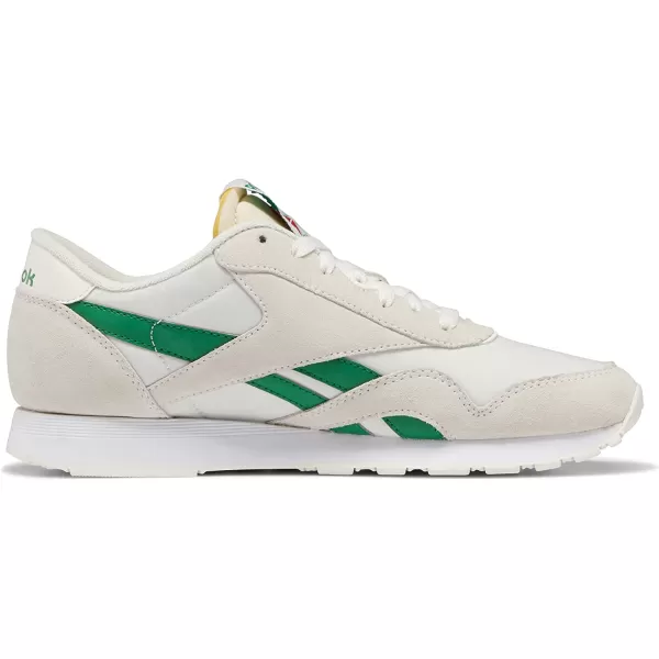 imageReebok Mens Classic Nylon SneakerChalkGlen GreenWhite