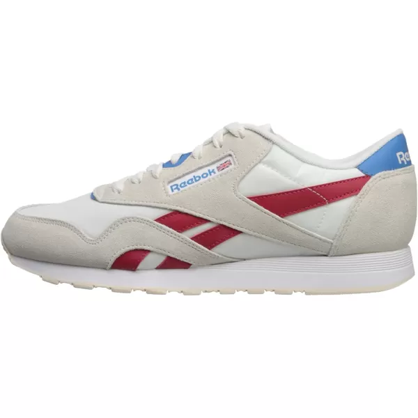 imageReebok Mens Classic Nylon SneakerChalkScarletCyanWhite