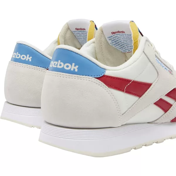 imageReebok Mens Classic Nylon SneakerChalkScarletCyanWhite