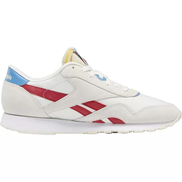 imageReebok Mens Classic Nylon SneakerChalkScarletCyanWhite