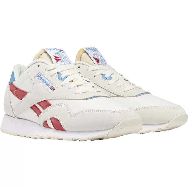 imageReebok Mens Classic Nylon SneakerChalkScarletCyanWhite