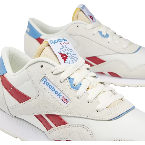 imageReebok Mens Classic Nylon SneakerChalkScarletCyanWhite