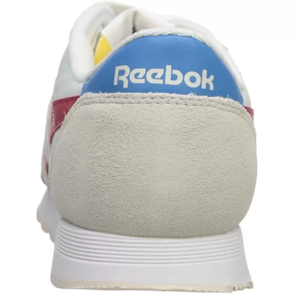 imageReebok Mens Classic Nylon SneakerChalkScarletCyanWhite