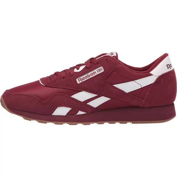 imageReebok Mens Classic Nylon SneakerClassic BurgundyWhite