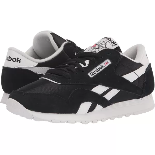 imageReebok Mens Classic Nylon SneakerClassic WhiteBlack