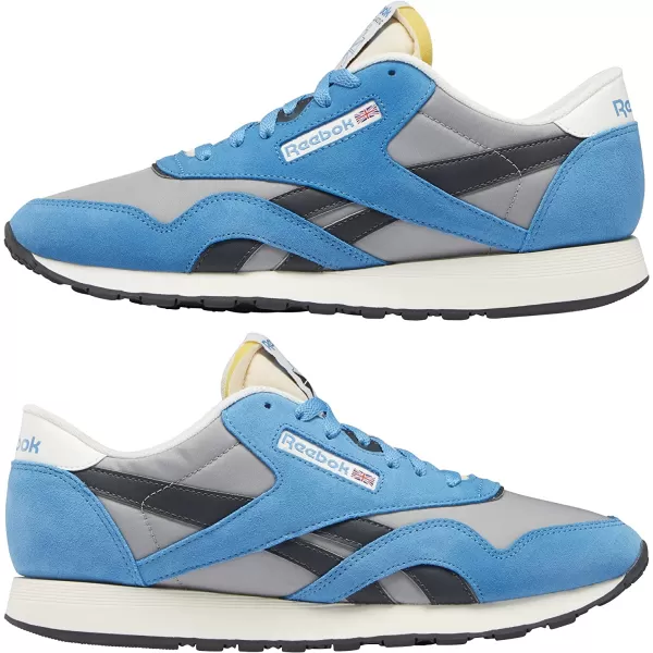 imageReebok Mens Classic Nylon SneakerCyanTinTrue GreyChalk