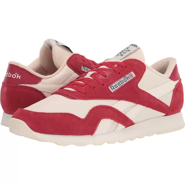 imageReebok Mens Classic Nylon SneakerFlash RedChalkClassic White