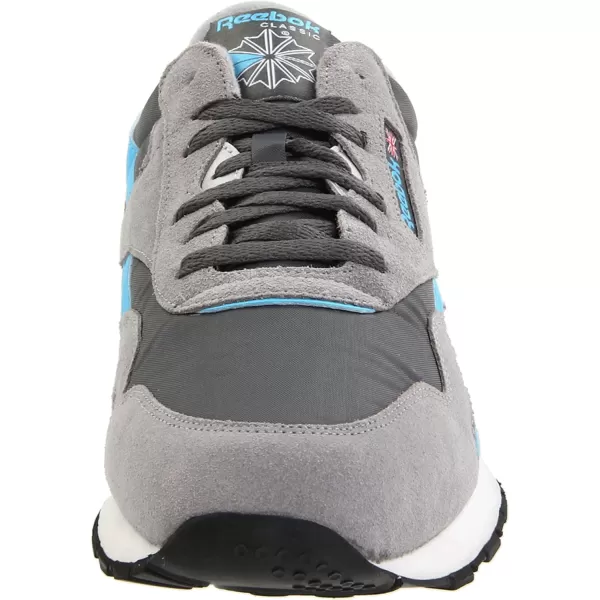 imageReebok Mens Classic Nylon SneakerFlat GreyRivet GreyBlueWhiteBlackBlue