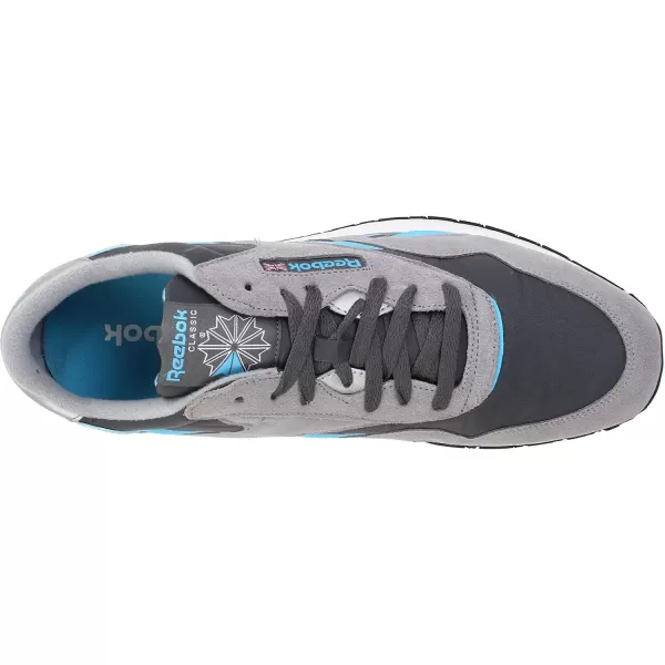 imageReebok Mens Classic Nylon SneakerFlat GreyRivet GreyBlueWhiteBlackBlue