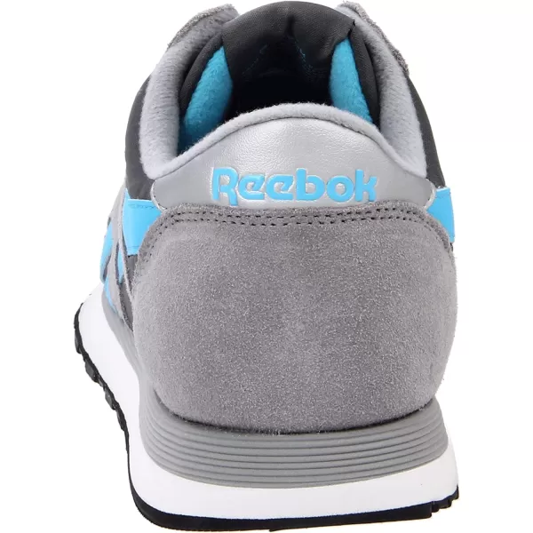 imageReebok Mens Classic Nylon SneakerFlat GreyRivet GreyBlueWhiteBlackBlue