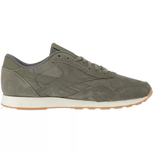 imageReebok Mens Classic Nylon SneakerHunter GreenChalk