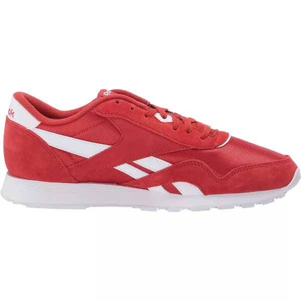 imageReebok Mens Classic Nylon SneakerLegacy RedWhiteWhite