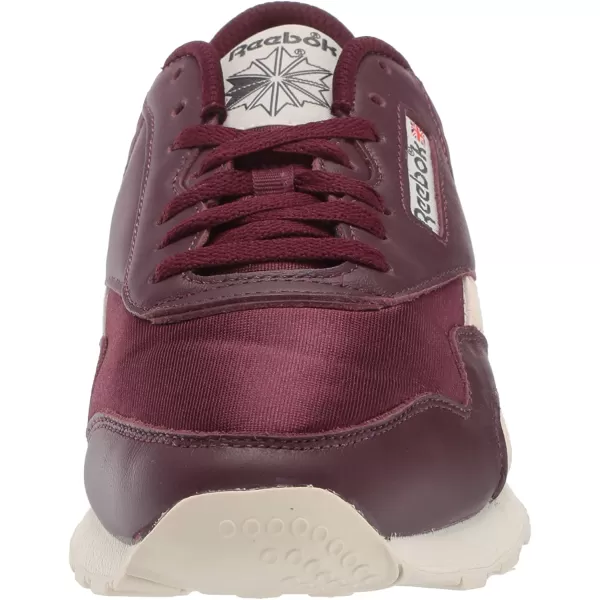 imageReebok Mens Classic Nylon SneakerMaroonPaper WhiteTrue Grey