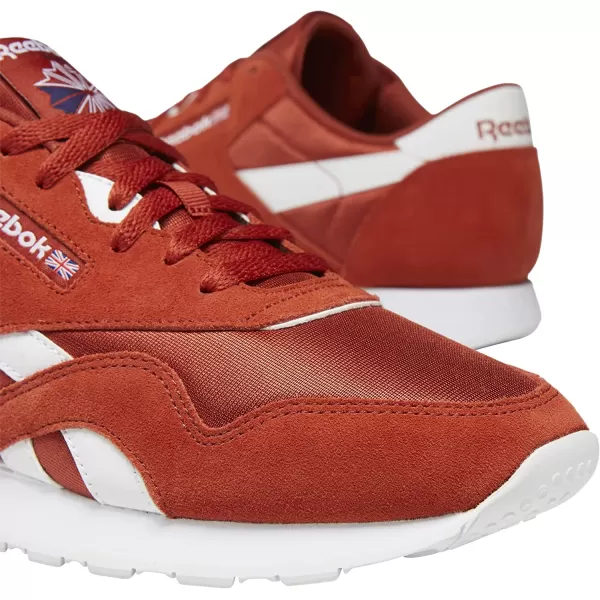 imageReebok Mens Classic Nylon SneakerMason RedWhite