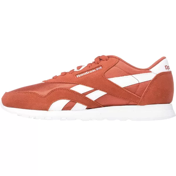 imageReebok Mens Classic Nylon SneakerMason RedWhite