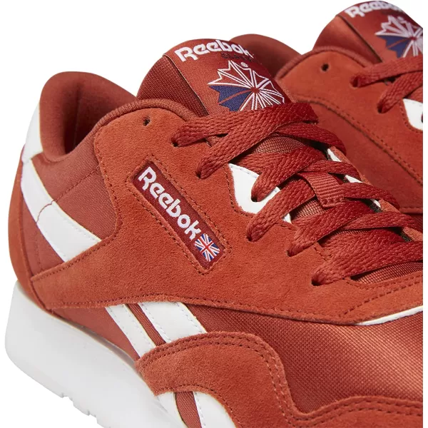 imageReebok Mens Classic Nylon SneakerMason RedWhite