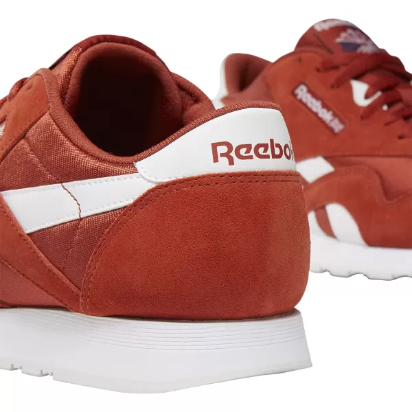 imageReebok Mens Classic Nylon SneakerMason RedWhite