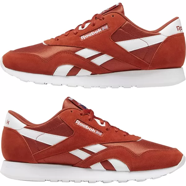 imageReebok Mens Classic Nylon SneakerMason RedWhite