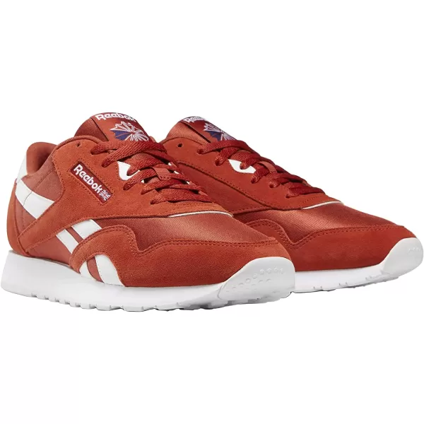 imageReebok Mens Classic Nylon SneakerMason RedWhite