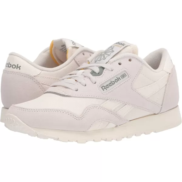 imageReebok Mens Classic Nylon SneakerMorning FogHarmony GreenChalk