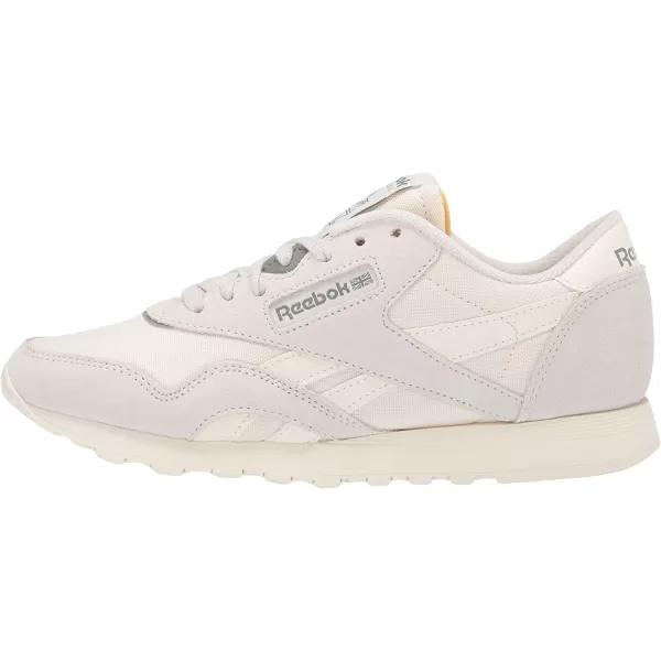 imageReebok Mens Classic Nylon SneakerMorning FogHarmony GreenChalk