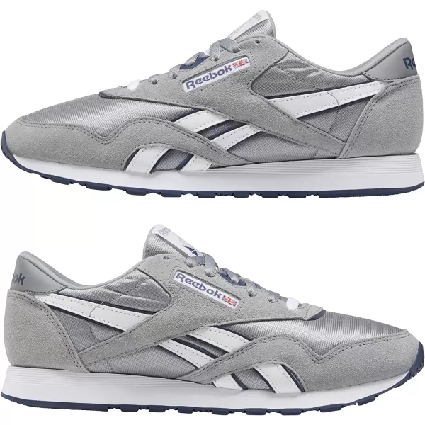 imageReebok Mens Classic Nylon SneakerPlatinumJet Blue