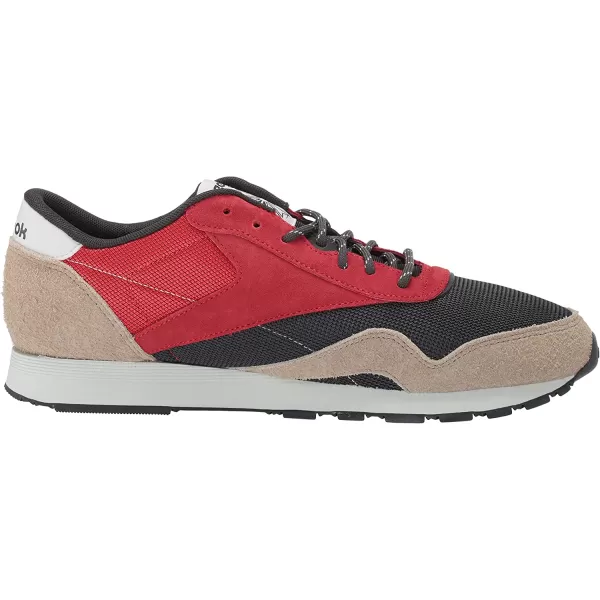 imageReebok Mens Classic Nylon SneakerPrimal RedTrue GreySand BeigeBlue