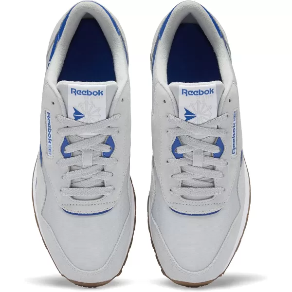 imageReebok Mens Classic Nylon SneakerPure GreyVector BlueWhite