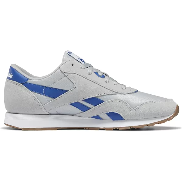 imageReebok Mens Classic Nylon SneakerPure GreyVector BlueWhite