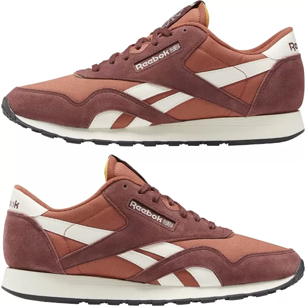 imageReebok Mens Classic Nylon SneakerRich RedBaked EarthChalk