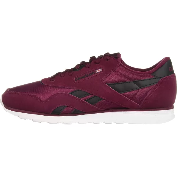 imageReebok Mens Classic Nylon SneakerRustic WineBlackWhite